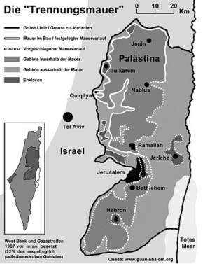 Nur Vögel könne sie leicht überwinden, die Wand, mit der sich Israel auch selbst einmauert. (dpa)